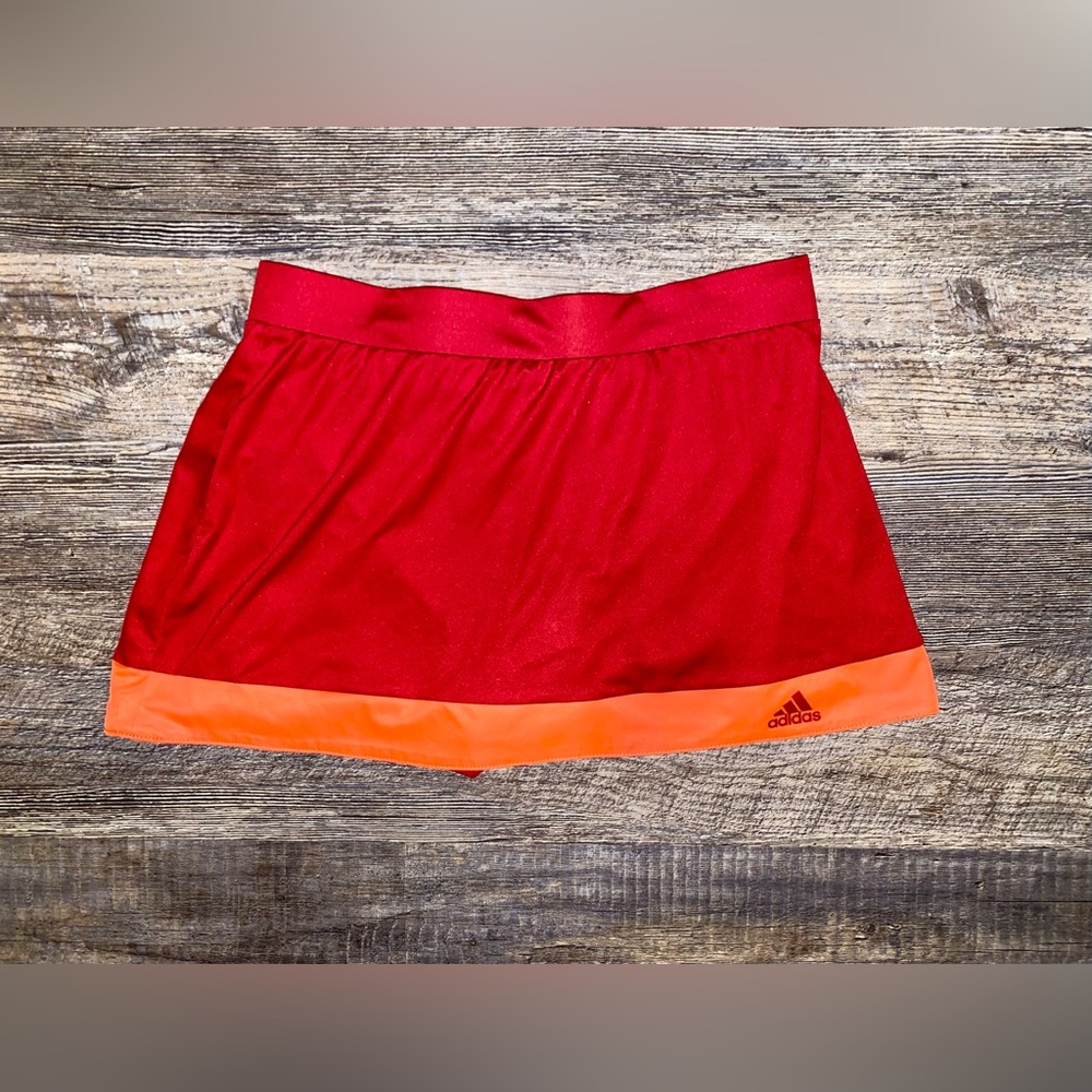 adidas Red and Orange Women’s Tennis Skort